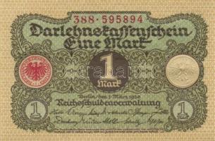 Német Birodalom / Weimari Köztársaság 1920. 1M (5x) egymás utáni sorszámokkal T:I