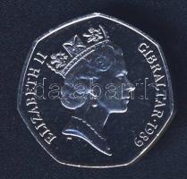 Gibraltár 1989. 50p "Karácsony, daloló gyermek" T:BU