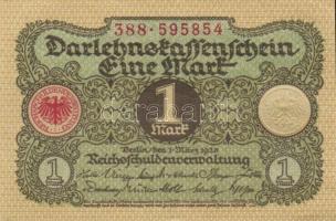 Német Birodalom / Weimari Köztársaság 1920. 1M (5x) közeli sorszámokkal T:I