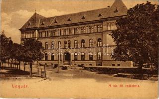 1906 Ungvár, Uzshorod, Uzhhorod, Uzhorod; M. kir. állami reáliskola. Balázs és Bergida kiadása / school