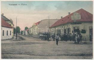 1916 Varannó, Vranov nad Toplou; Fő utca, üzlet. Dr. Kasztriner László ügyvéd bélyegzése és saját levele öccsének / main street, shop (EB)