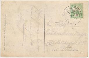 1911 Szomolány, Smolenice; várrom, vár, Társaskör, vendéglő, látkép. Heinr. Hartmann kiadása / castl...