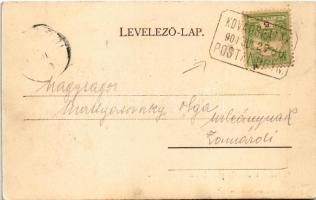 1904 Kovácspatak, Kovacov; látkép, vasútállomás. Stromf Ignác kiadása / general view, railway statio...