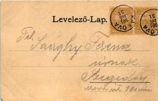 1901 Komornok, Komoristye, Comoraste (Banat); Fő utca, Erzsébet emlékmű, templom, Moldován D. üzlete...