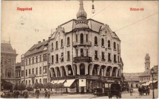 Nagyvárad, Oradea; Bémer tér, fogorvos, Koch testvérek, Erdős és Grünfeld üzlete, villamos / square, shops, dentistry (Rb)