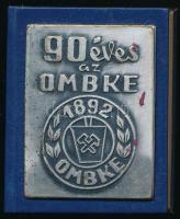 Tóth Pál: 90 éves az OMBKE. Miskolc 1982. Mini plakett a könyv elején Minikönyv, balacron kötésben, bőr plakettel számozás nélkül, Ebből a változatból 150 pld készült