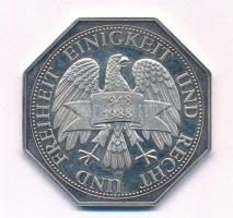 NSZK 1988. "40 Jahre Deutsche Mark / Einigkeit und Rech und Freiheit" jelzett Ag emlékérem...