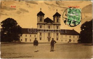 1911 Arad, Vártemplom, katonák. W.L. 505. / castle church, soldiers. TCV card (EK)