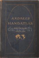 1928 Andrees allgemeiner Handatlas in 228 Haupt- und 211 Nebenkarten. Herausgegeben von Dr. Ernst Ambrosius. Bielefeld-Leipzig, 1928, Velhagen & Klasing. Achte Auflage/ nyolcadik kiadás. Rengeteg színes térképpel. Német nyelven. Kiadói félbőr-kötés, kopott borítóval, egy-két foltos lappal, kijáró lapokkal, néhány hiányzó lappal.