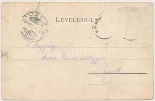 1900 Borosjenő, Borosineu, Ineu; Fő tér, M. kir. honvédlaktanya, Faipari gyárak. Stark és Sozanski k...