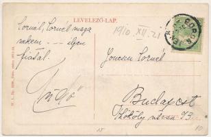 1910 Borosjenő, Borosineu, Ineu; Fő utca, Pénzügyőr laktanya. W.L. Bp. 5259. 1911-13. / main street,...