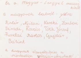 cca 1975, Népstadion, magyar-lengyel meccs, 2 darab fotó, 7,5x10,5 cm