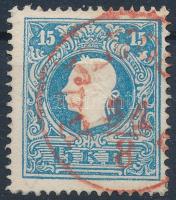 1858 15kr II., piros / red "RAJEVOS(ELO)" (Gudlin 800 p)