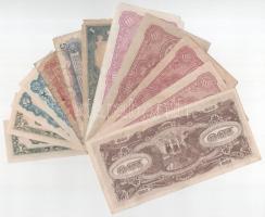 12db-os vegyes, valamilyen katonai megszállás alatt kiadott bankjegy tétel, közte Nagy-Britannia / B...