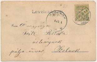 1904 Beszterce, Bistritz, Bistrita; Rathaus / Városház, Karl J. Gottstein és R. Mann. üzlete. F. Sto...