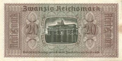 Német Birodalom / II. világháborús megszállások 1939. 20M (2x) kis ugrású sorszámokkal T:I,I-