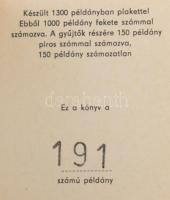 Zgyerka János. Miskolc, 1984.Minikönyv Kiadói műbőr kötésben, fém plakettel.Készült 1000 sorszámozot...