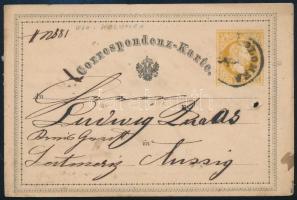 1870 2kr díjjegyes levelezőlap / PS-card "KOLOMEA" - Aussig