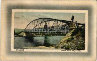 1914 Zólyom, Zvolen; Garam hídja . W.L. Bp. "Ideal" 1912-15. / Hron river bridge (EM)