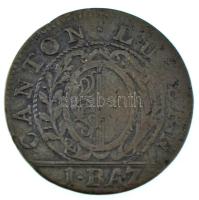 Svájc / Luzern 1804. X Rappen billon (2,54g) T:F
Switzerland / Luzern 1804. X Rappen billong (2,54g...