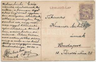 1910 Besztercebánya, Banská Bystrica; vártemplom, piac, gyógyszertár. Ivánszky Elek utóda kiadása / ...