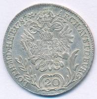 1787B 20kr Ag "II. József" (6,69g) T:XF 
Hungary 1787B 20 Kreuzer Ag "Joseph II"...