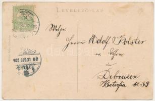 1905 Oravicabánya, Oravica, Oravicza, Oravita; Fő utca, Korona szálloda. Weiss Félix kiadása / main ...