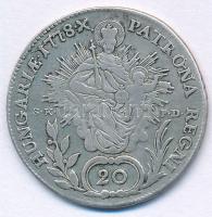 1778B/SK-PD 20kr Ag "Mária Terézia" (6,52g) T:VF patina Huszár: 1702., Unger III.: 1242