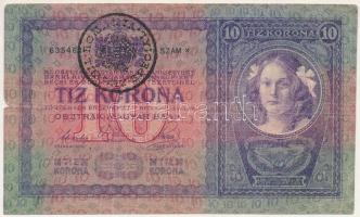 1904. 10K fekete "Romania Timbru Special" felülbélyegzéssel T:F,VG kis szakadás
Adamo K10...