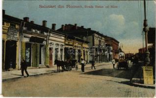 Roman, Strada Stefan cel Mare, Chm. Zolzovic, Borgovitz / street, shops (fl)