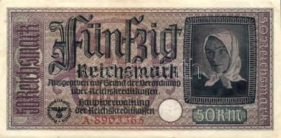 Német Birodalom / II. világháborús megszállások 1939. 50M (2x) egymás utáni sorszámokkal T:I-,II+