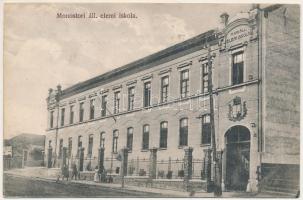 1912 Kolozsvár, Cluj; Monostori állami elemi iskola. Maksay fényképész / elementary school in Manastur (fl)