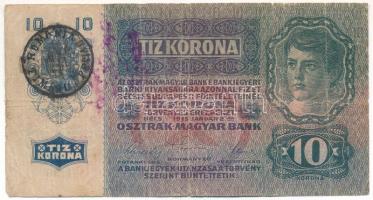 1915. 10K hamis, kézzel írt fekete "ROMANIA TIMBRU SPECIAL" felirattal T:VG  Adamo K11