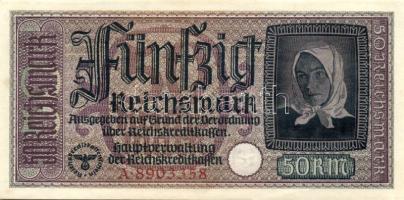 Német Birodalom / II. világháborús megszállások 1939. 50M (2x) egymás utáni sorszámokkal T:I,I-