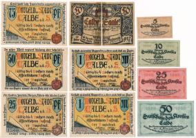 Németország / Weimari Köztársaság / Calbe 1917-~1921. 5pf-1M (10xklf) T:UNC-G Germany / Weimar Republic / Calbe 1917-~1921. 5 Pfennig - 1 Mark (10xdiff) C:UNC-G