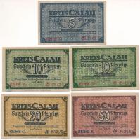 Németország / Weimari Köztársaság / Calau 1918-1920. 5pf-50pf (5xklf) T:UNC-F Germany / Weimar Republic / Calau 1918-1920. 5 Pfennig - 50 Pfennig (5xdiff) C:UNC-F