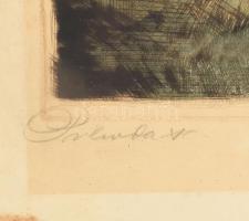 Iványi Grünwald Béla (1867-1940) és Prihoda István (1891-1965): Bacchanália. Színezett rézkarc, papí...