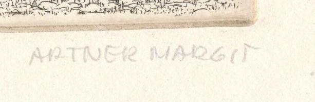 Artner Margit (1954-): Madarász. Rézkarc, papír, utólagos (?) jelzéssel, hátoldalán Rézkarcoló Művés...