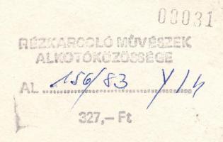 Artner Margit (1954-): Madarász. Rézkarc, papír, utólagos (?) jelzéssel, hátoldalán Rézkarcoló Művés...