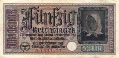 Német Birodalom / II. világháborús megszállások 1939. 50M (2x) T:II,III