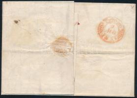 9kr HP I. with plate flaws on cover "SEMLIN" - Triest 9kr HP I. levélen lemezhibákkal &quo...