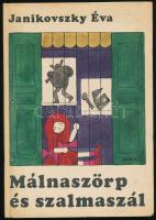 Janikovszky Éva: Málnaszörp és szalmaszál. DEDIKÁLT! Bp., 1970, Móra. Kiadói kartonált papírkötés.