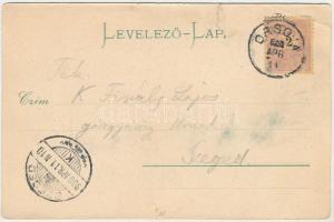 1900 Ada Kaleh, Moschee und Festungsthor, Inselfestung Ada Kaleh, Türke / Mecset és várkapu, erőd, T...