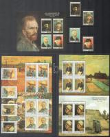 van Gogh festmények sorok + kisív + kisív sor, van Gogh paintings sets + mini sheet + set of mini sheet