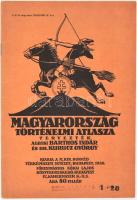 1939 Magyarország történelmi atlasza. Tervezték Albisi Barthos Indár és Dr. Kurucz György. Bp.,M. Kir. Honvéd Térképészeti Intézet, 16 p. Papírkötés,