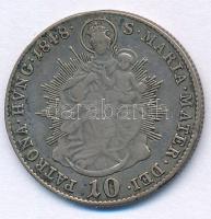 1848B 10kr Ag "V. Ferdinánd" T:XF patina, fülnyom
Huszár: 2085 Unger III.: 1422