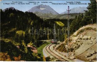 1924 Tátra, Magas-Tátra, Vysoké Tatry; Villamos vasúti pálya / Elektrische Bahnstrecke / Electric tramway, railway tracks