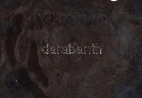 Badár Balázs kék-fekete mázazású váza. Jelzett, mázhibával, m: 16,5 cm