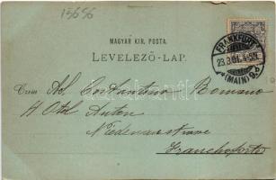 1901 Budapest XIV. Ezredéves Kiállítás Budapest 1896. Vadászati pavilon (vágott / cut)