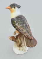 Herendi madár figura, jelzett, hibátlan, m: 10 cm